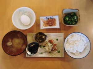 宿の朝ごはん